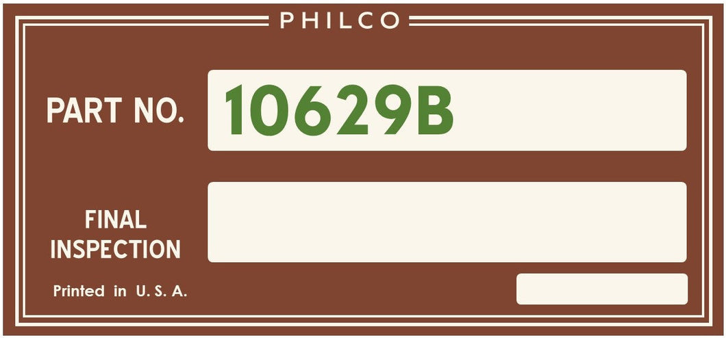 PHILCO-INSPECTION-LABEL-10629B