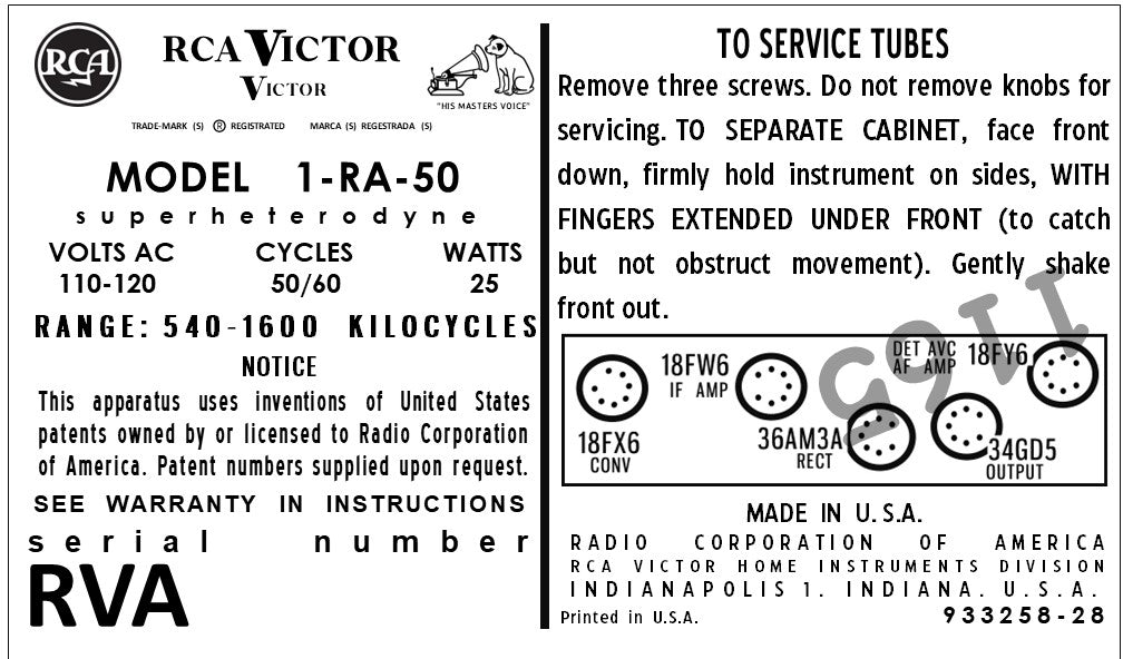 RCA-1RA50