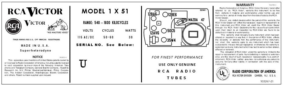 RCA-1X51-CH-1104E