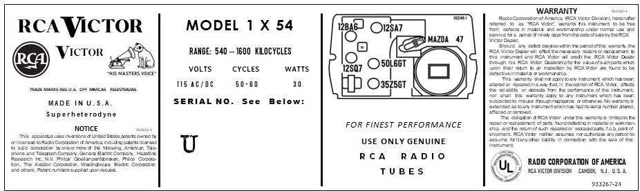RCA-1X54-CH-1104B