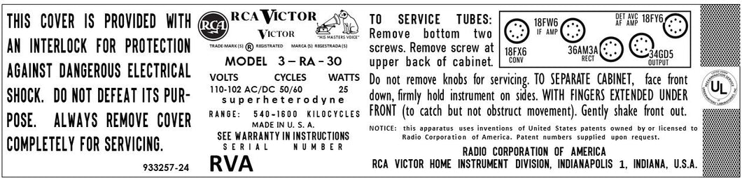 RCA-3RA30