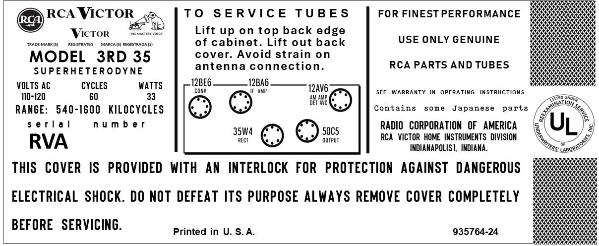 RCA-3RD-35 - Retro Radio Shop