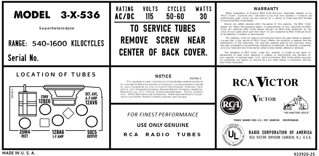 RCA-3X536