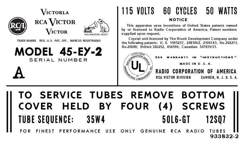 RCA-45-EY-2-RS-138A