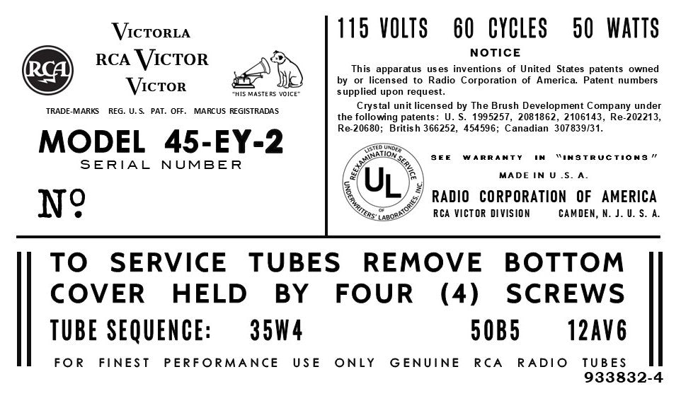 RCA-45-EY-2-RS-138F
