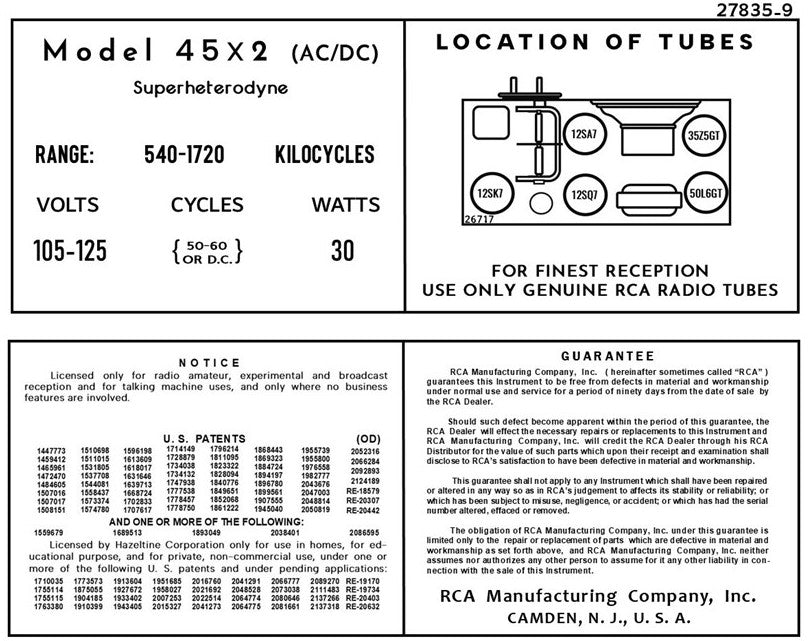 RCA-45X2 - Retro Radio Shop
