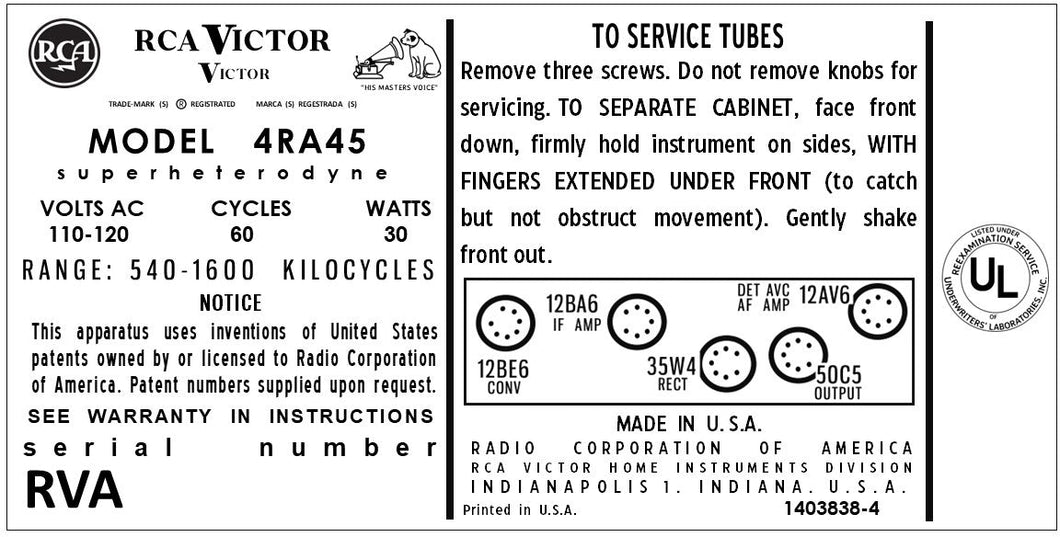 RCA-4RA45