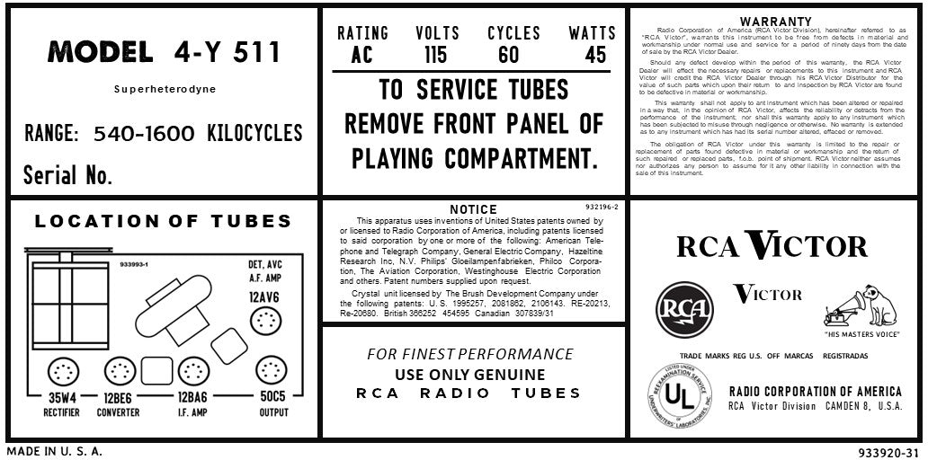 RCA-4Y511