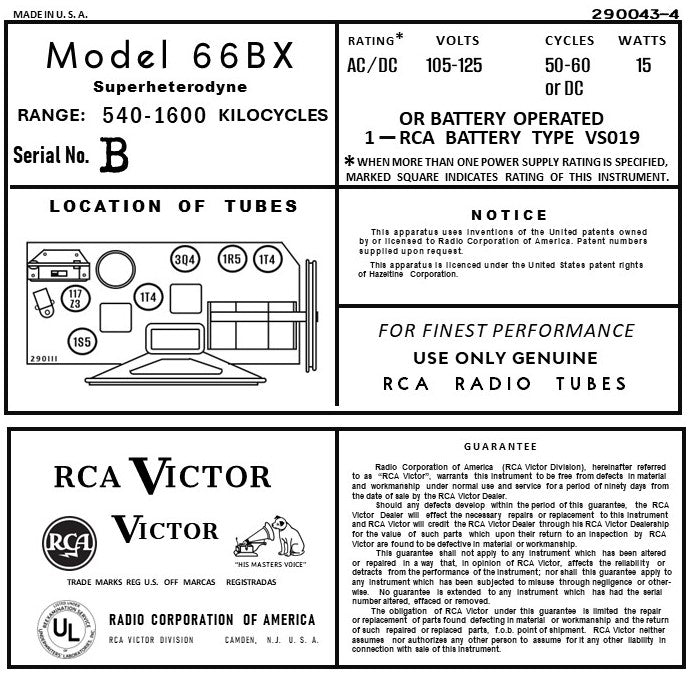 RCA-66BX