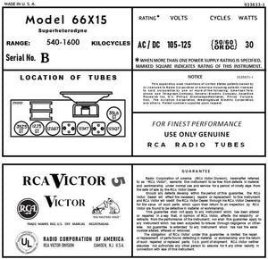 RCA-66X15