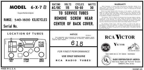 RCA-6X7B