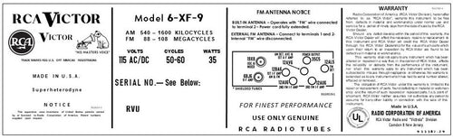 RCA-6XF9