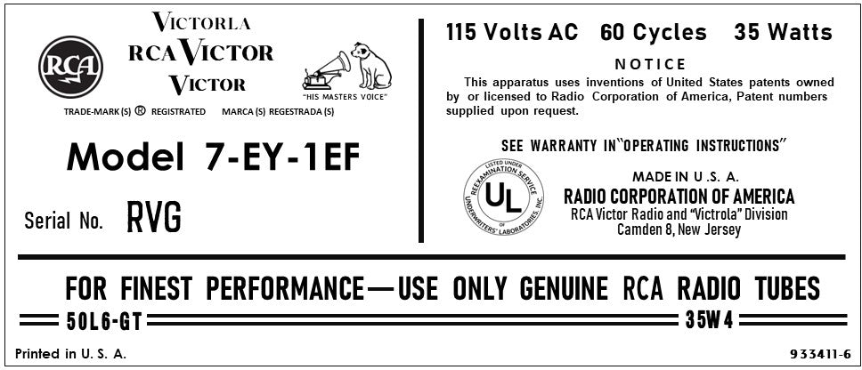 RCA-7EY1EF
