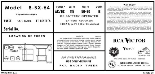 RCA-8BX54