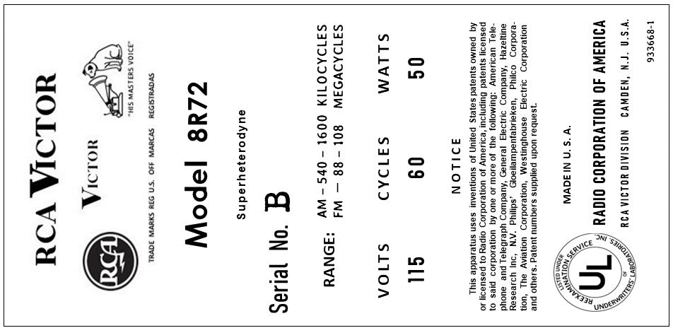 RCA-8R72