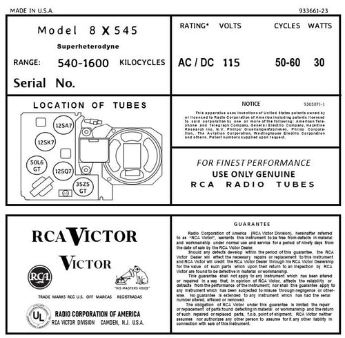 RCA-8X545