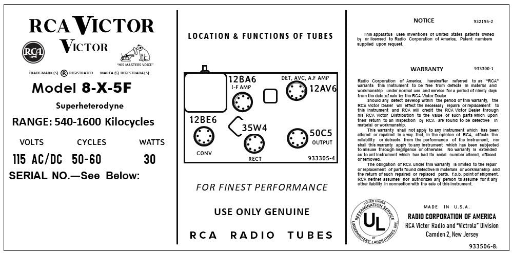 RCA-8X5F