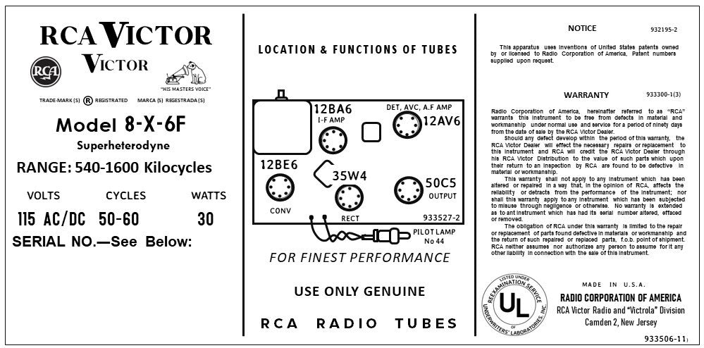 RCA-8X6F