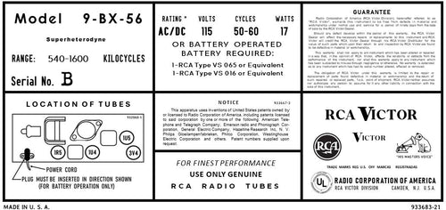RCA-9-BX-56
