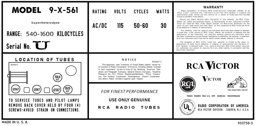 RCA-9X561
