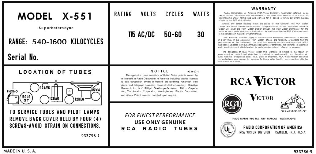 RCA-X551