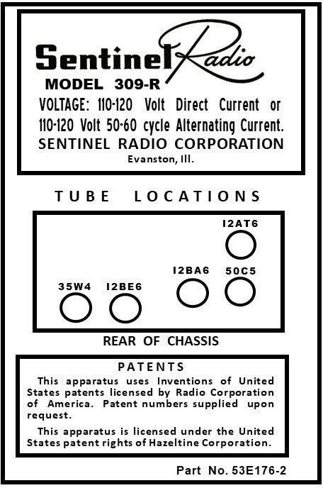 Sentinel Console Radio SENTINEL-309-R - Retro Radio Shop