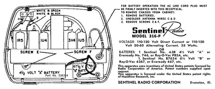 Sentinel Console Radio SENTINEL-316-P | Antique, Retro, Vintage Tube Radios & Bluetooth ...