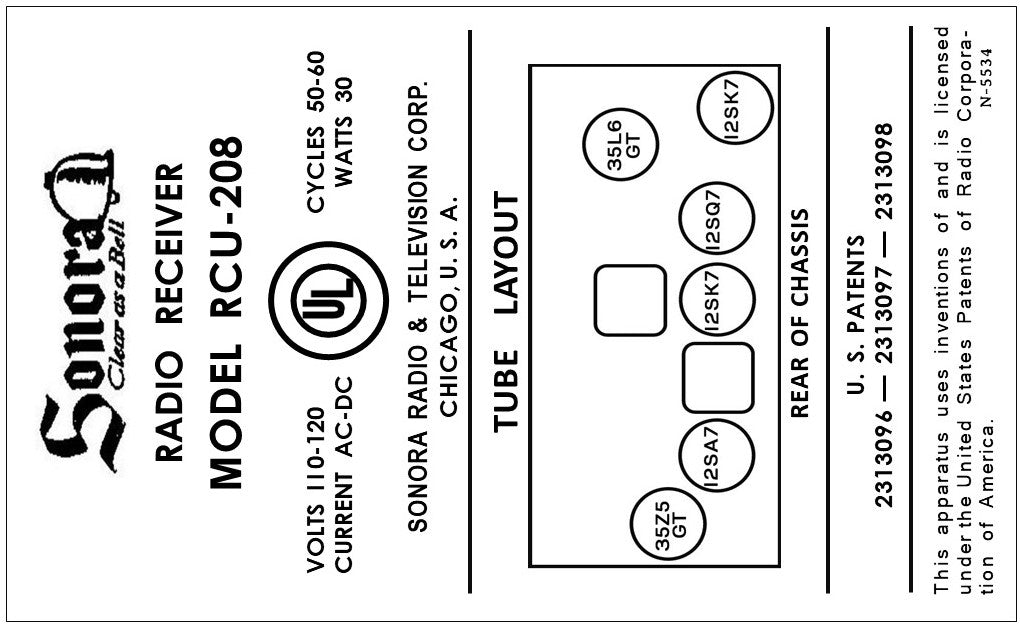 SONORA-RCU208