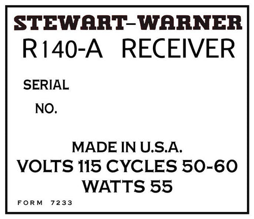 STEWART-WARNER-R-140A