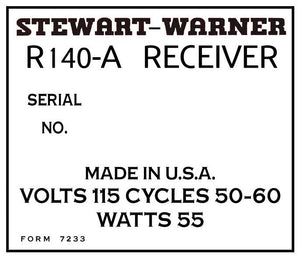 STEWART-WARNER-R-140A