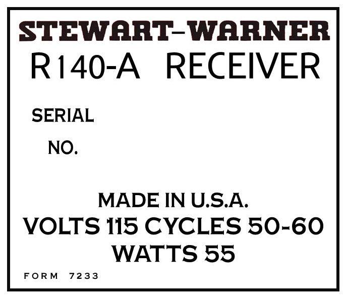 STEWART-WARNER-R-140A