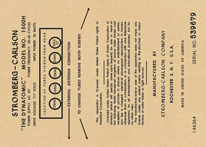 STROMBERG-CARLSON-1500H