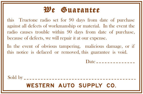 TRUETONE-GUARANTEE