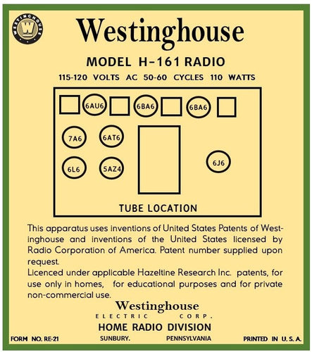 WESTINGHOUSE-H161