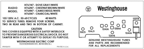 WESTINGHOUSE-H761,2,4,5N7
