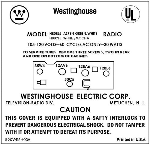 WESTINGHOUSE-H808L5_809L5