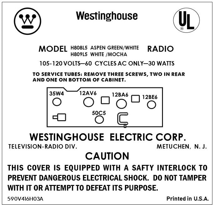 WESTINGHOUSE-H808L5_809L5