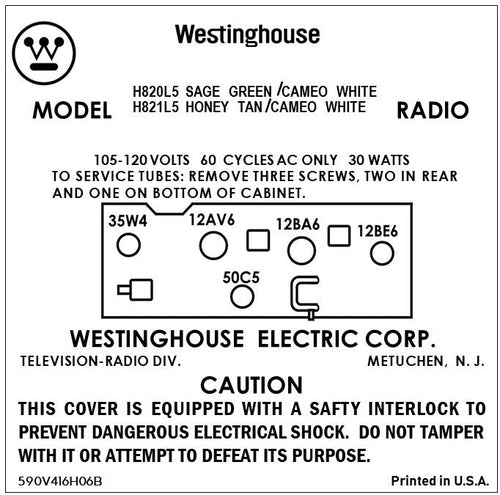 WESTINGHOUSE-H820L5_821L5