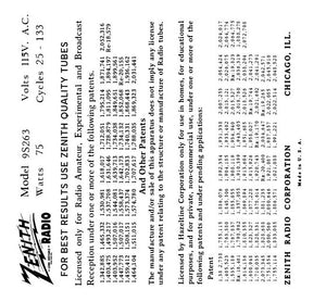 ZENITH-9S263