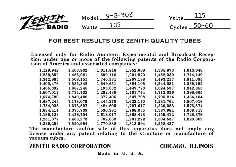 ZENITH-9S30Y