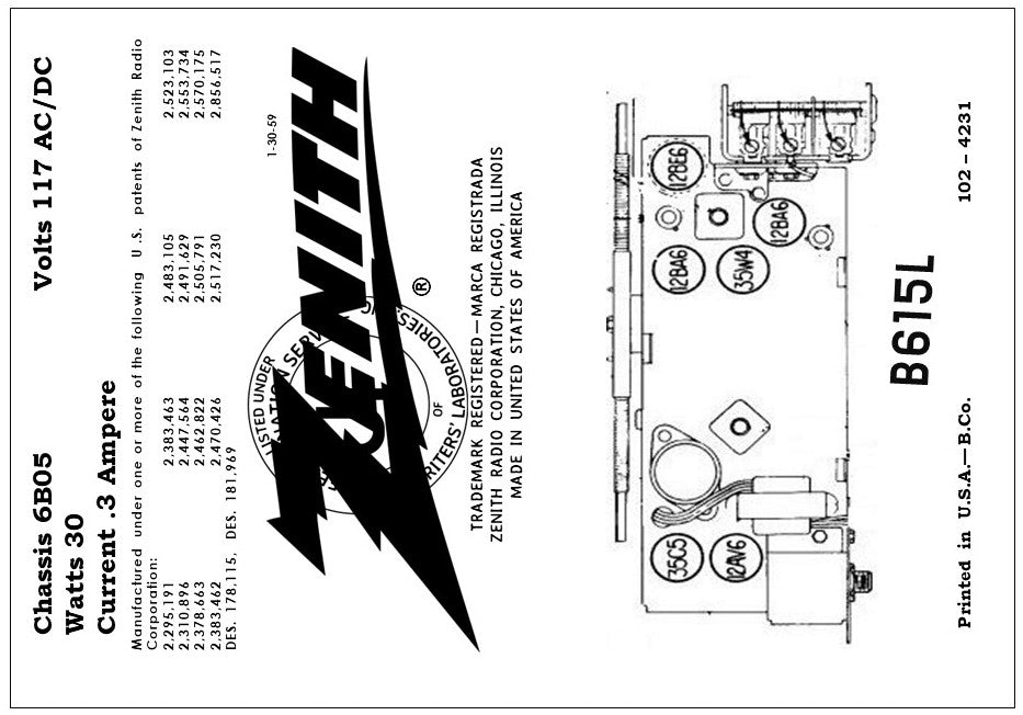 ZENITH-B615L
