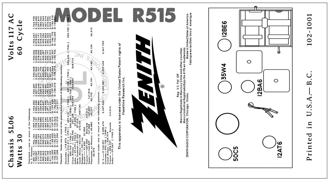 ZENITH-R515 - Retro Radio Shop
