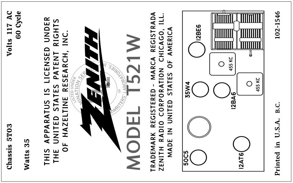 ZENITH-T521W