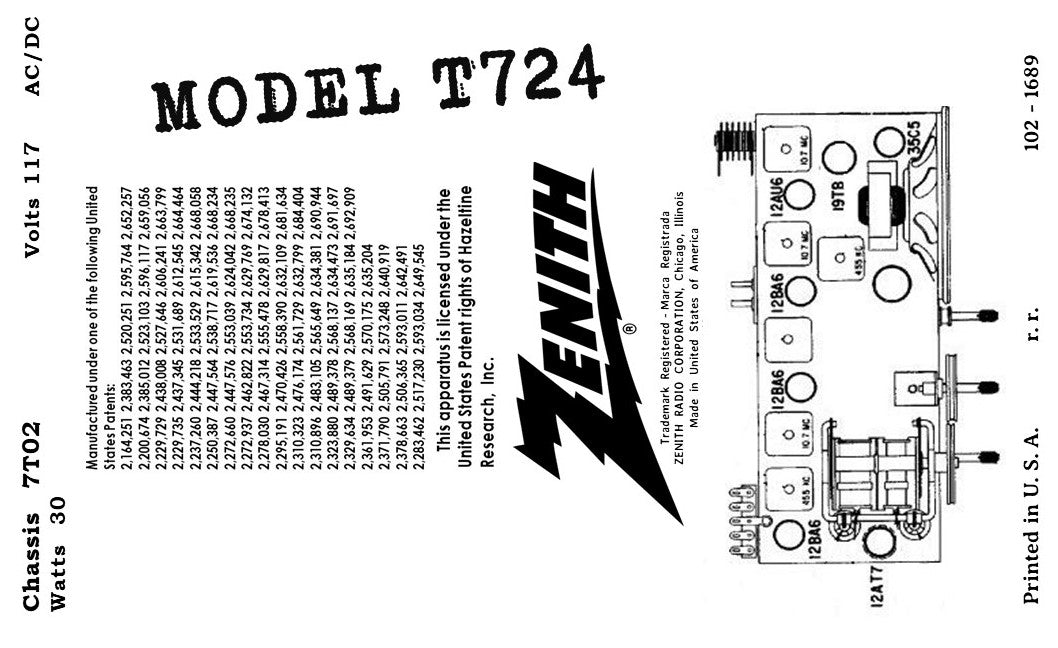 ZENITH-T724