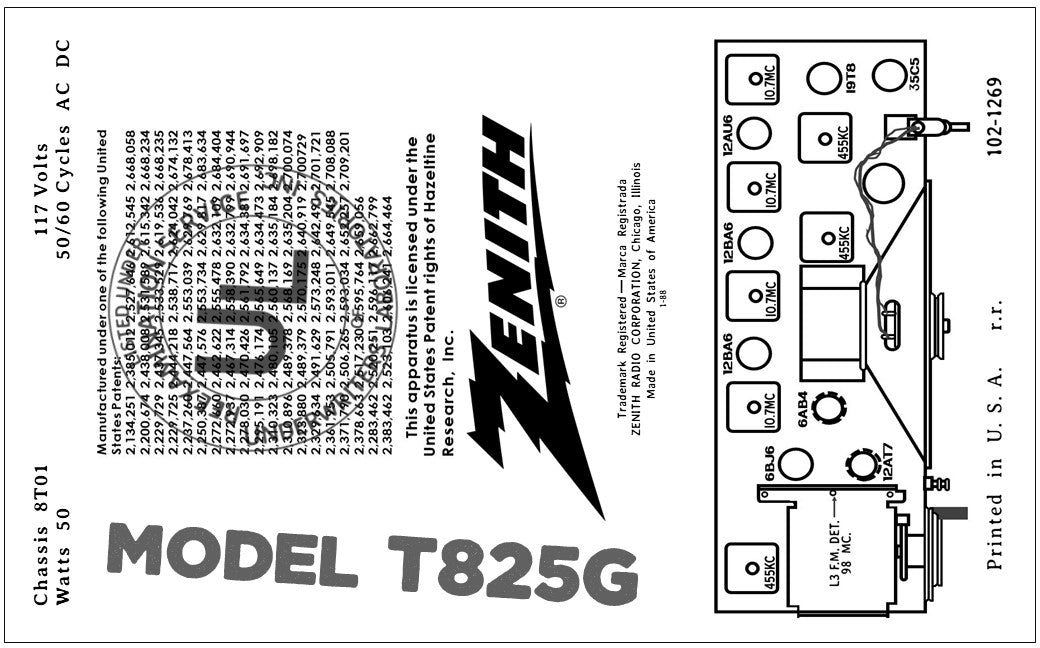 ZENITH-T825G
