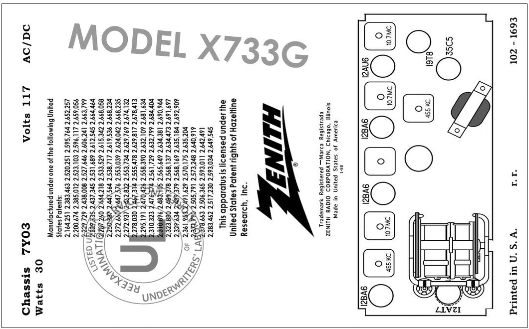 ZENITH-X733G