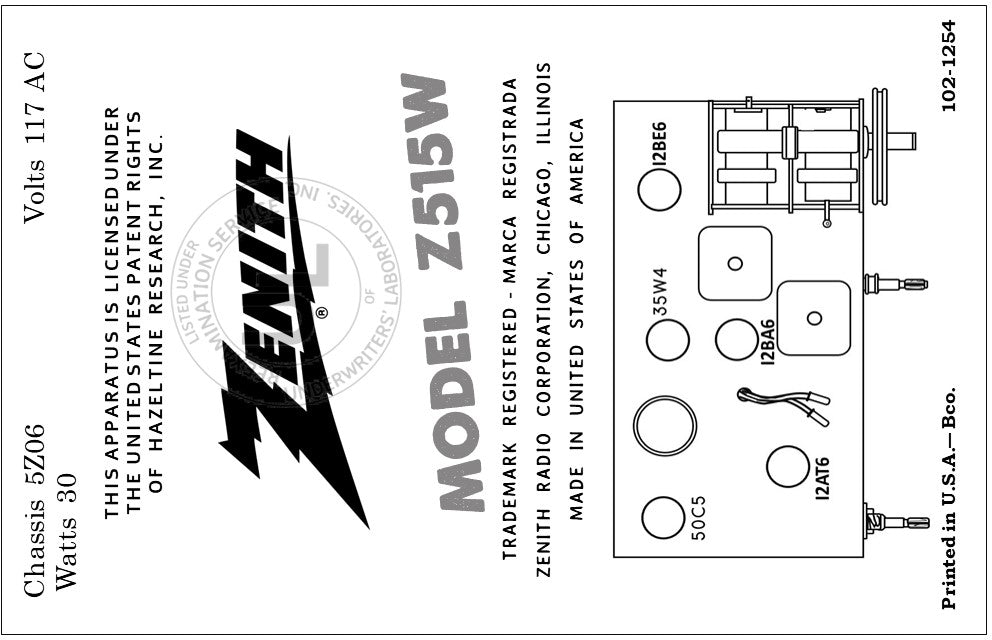 ZENITH-Z515W
