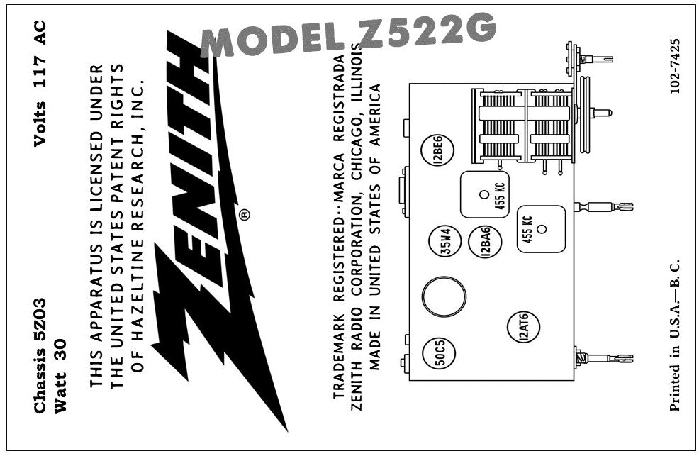 ZENITH-Z522G