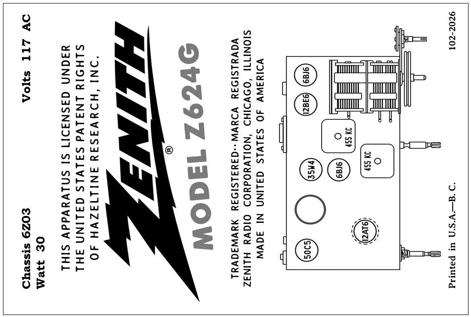 ZENITH-Z624G