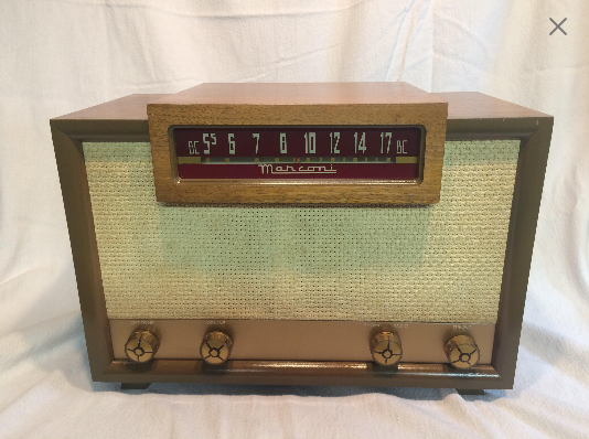 1947 Marconi 279 vintage tube radio.